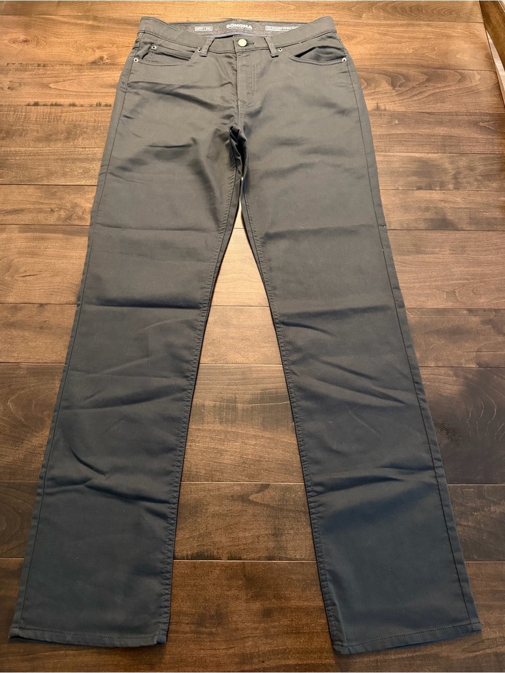 🌟 NWOT Sonoma Men's 32 x 34 Chinos in Dark Charcoal
